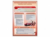 Стенд "Порядок действий работников школы при пожаре" - «globural.ru» - Салехард