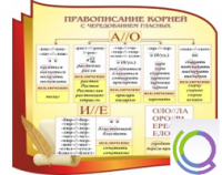 Стенд "Правописание корней с чередованием гласных" - «globural.ru» - Салехард