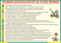 Таблица Правила безопасности на уроке физики 1000*1400 винил	 - «globural.ru» - Салехард