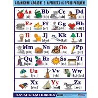 Таблица демонстрационная "Английский алфавит в картинках"(70x100) - «globural.ru» - Салехард