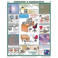 Плакаты "Компьютер и безопасность" (2 листа, размер 450х600) - «globural.ru» - Салехард