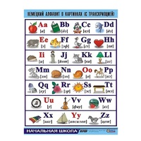 Таблица демонстрационная "Немецкий алфавит в картинках" (винил 70х100) - «globural.ru» - Салехард
