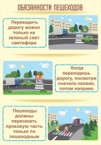 Стенд "Обязанности пешехода часть 1" - «globural.ru» - Салехард