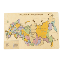 Пазл из дерева Административная карта России "Родина Моя" 522х308х10мм - «globural.ru» - Салехард